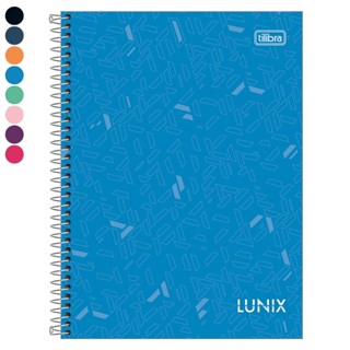 Caderno Colegial Lunix TILIBRA Capa Dura ESPIRAL - 10 Matérias 160 Folhas