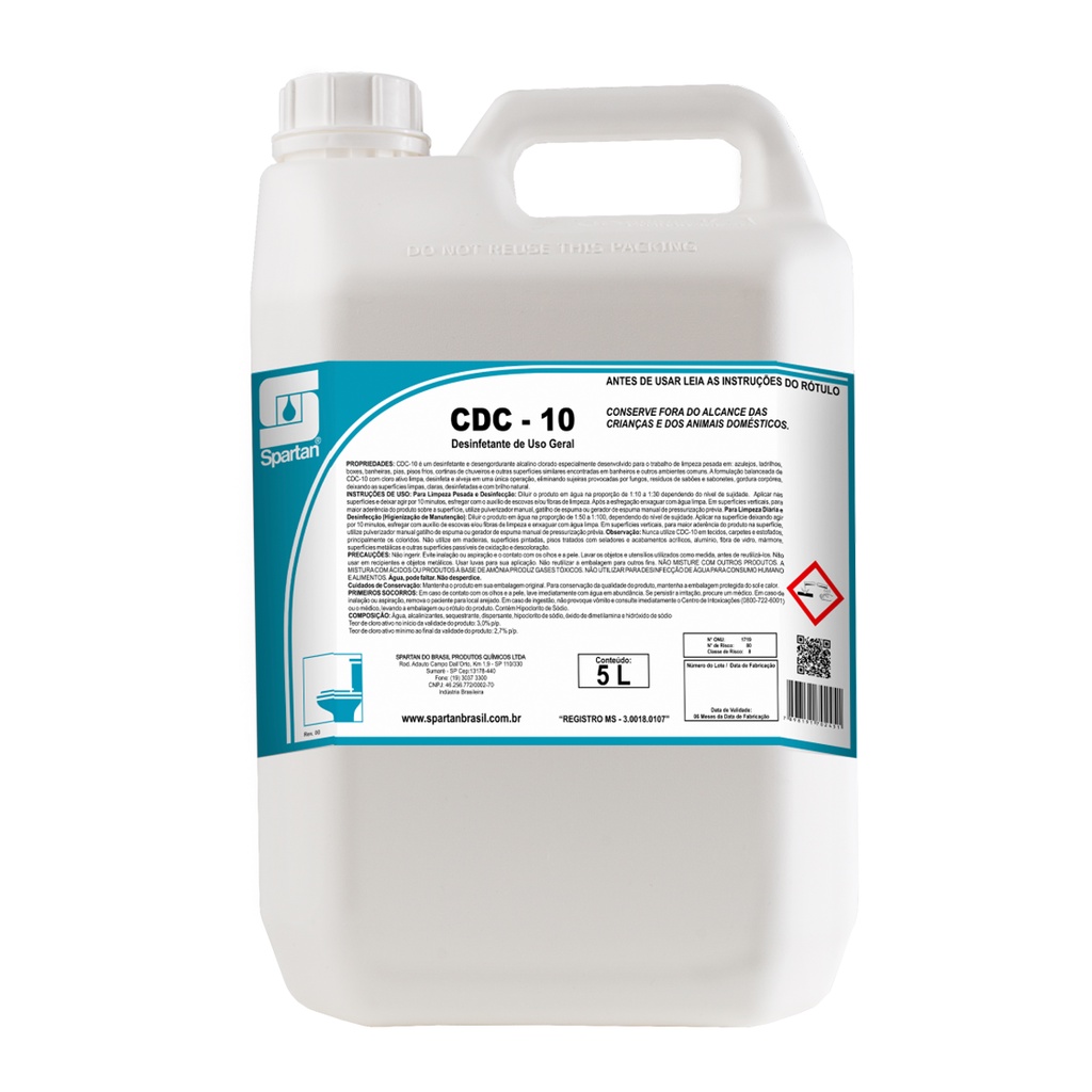 Desinfetante CDC-10 5L Spartan
