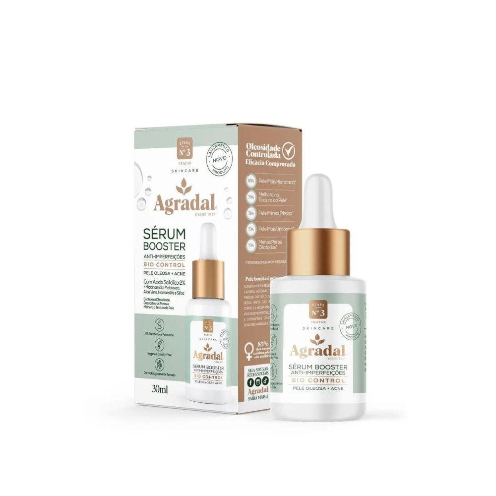 Sérum Facial Booster Agradal Antioleosidade Bio Control 30ml em Oferta na Shopee