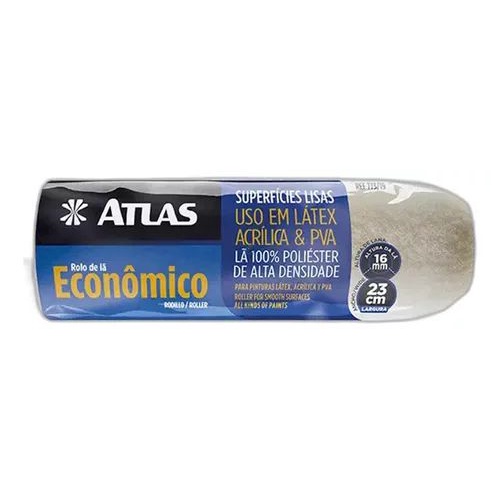 Rolo Lã Sintética Econômico 23Cm - Atlas em Oferta na Shopee