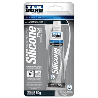 Adesivo Silicone Acético Alta Temperatura Cinza 50g