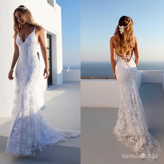 Vestido para casamento Vestido De Noiva Longo Em V Sexy Vestido Longo Vestido Branco com Suspensórios Vestido De Noiva em Oferta na Shopee