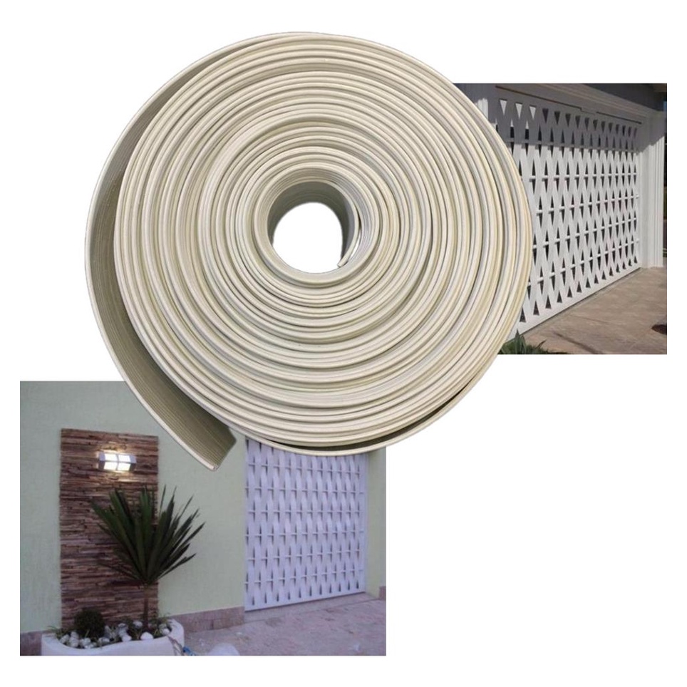 Fechamento Isolamento De Portao Grades Protetor 25x10 Branco