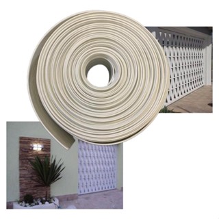 Fechamento De Portao Branco Pvc Divisor De Grama 7x50 Metros