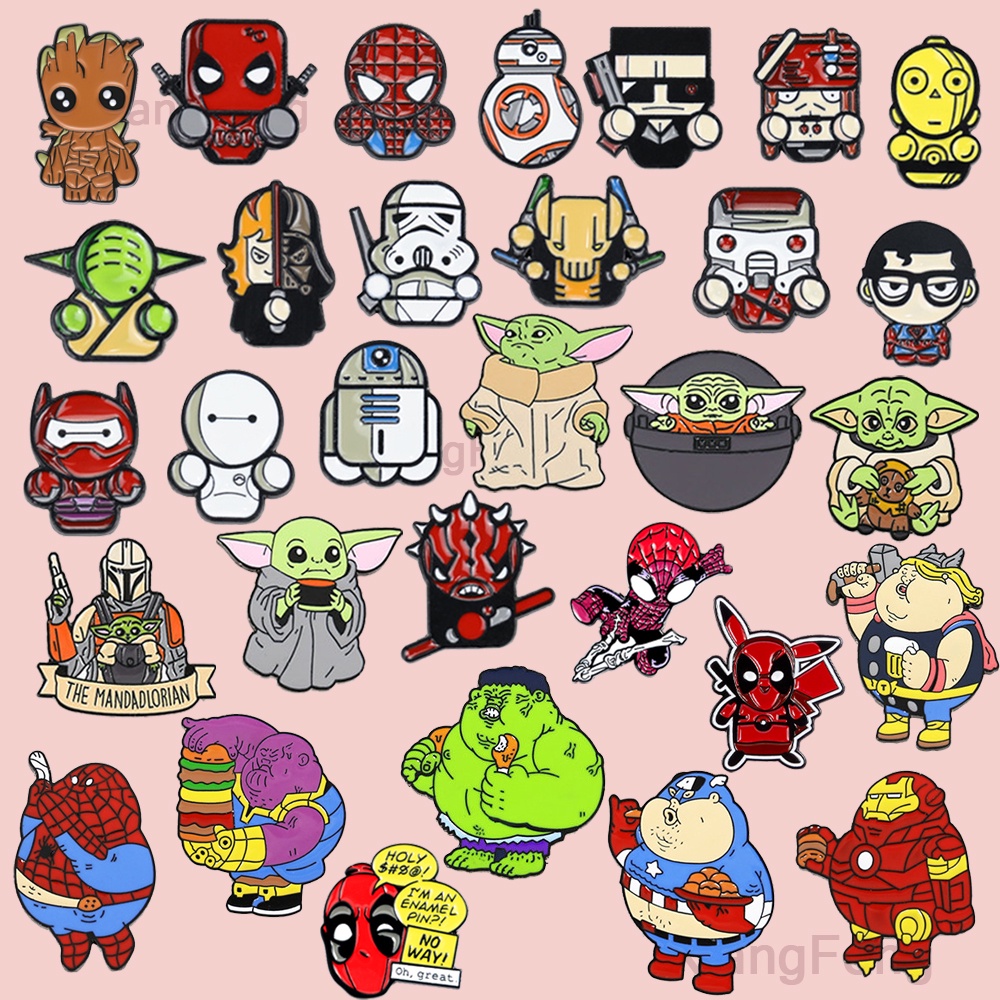 Pins De Esmalte Homem-Aranha Para Mochilas Casacos De Roupas Chapéus Kawaii Cartoon Decoração Presentes