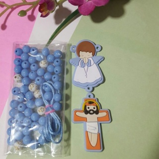 Kit Montagem Terço Infantil entremeio para terço crucifixo para terço Emborrachados em Oferta na Shopee