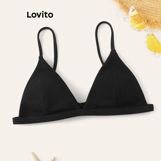 Lovito Top De Biquíni Sexy Liso Com Amarração Nas Costas Para Mulheres LNL41021