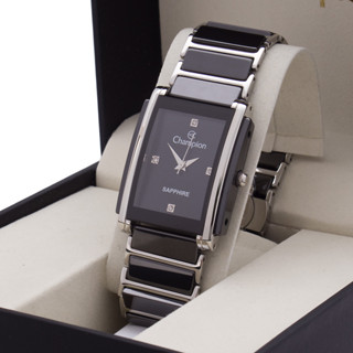 Relógio Ceramica Champion Preto com Prata Luxo Vidro Safira Original CA21857T em Oferta na Shopee