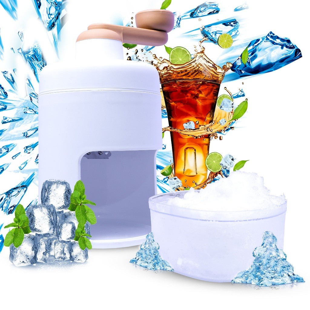 Maquina De Gelo Manual Ice Raspadinha Triturador Raspador Ideal Para Smoothie Receitas Fácil Uso Lavável Portátil