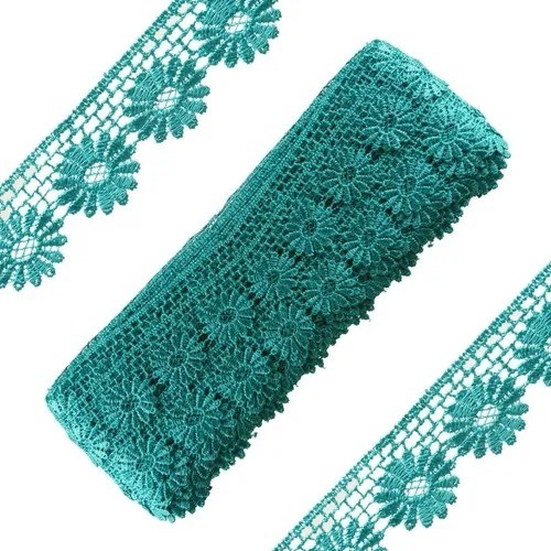 Renda Guipir CHL-149 3.0 Cm -  Rolo C/13.7 Metros Cor:Verde-Jade