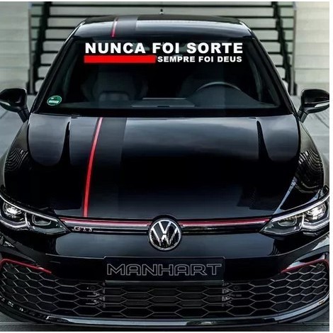 Adesivo Parabrisa Frase Fé Nunca Foi Sorte Sempre Foi Deus em Oferta na Shopee