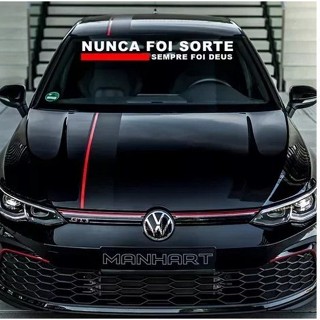 Adesivo Parabrisa Frase Fé Nunca Foi Sorte Sempre Foi Deus em Oferta na Shopee