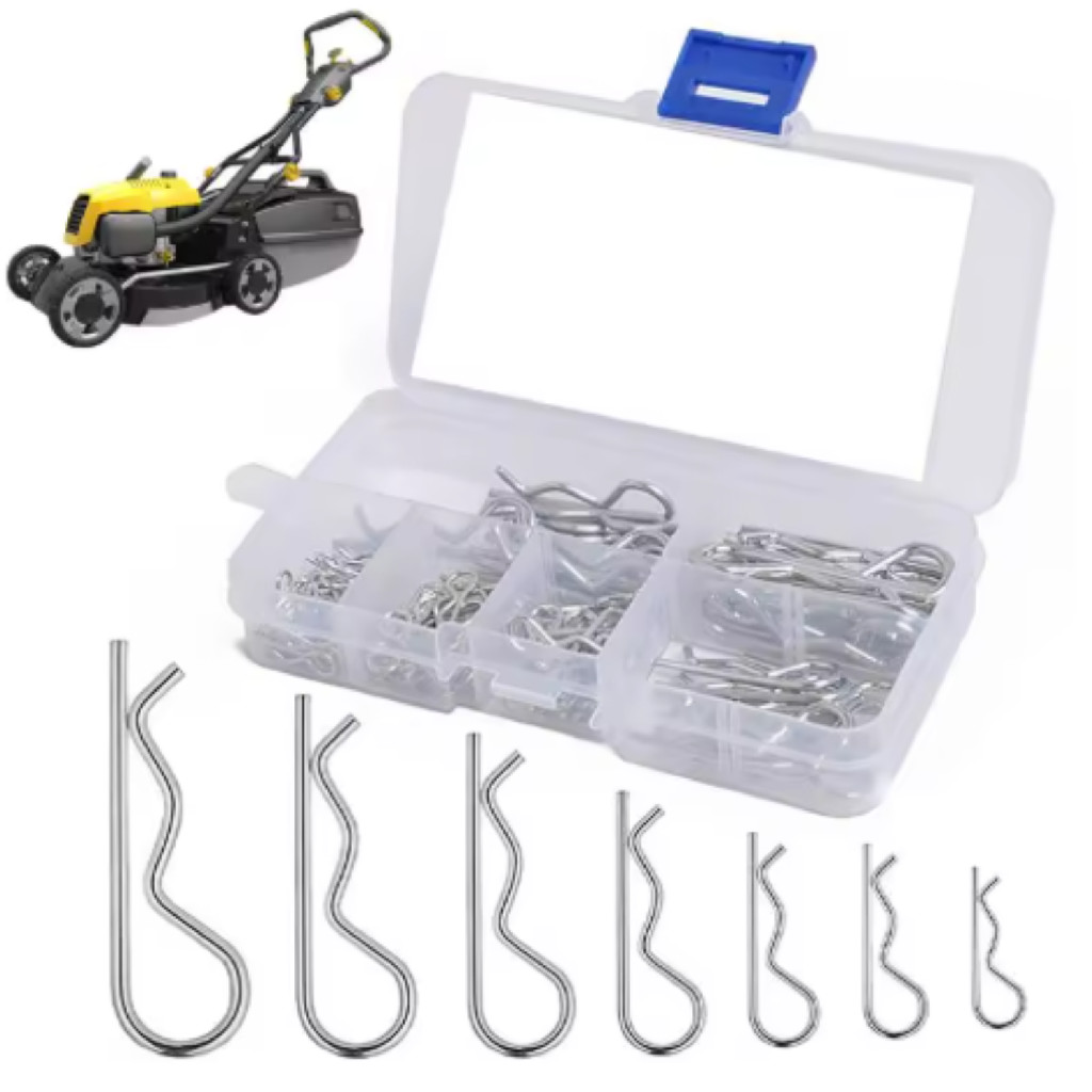KIT 100 GRAMPOS R TRAVAS PINO ENGATE EIXO CLIPES CARRO TRATOR em Oferta na Shopee