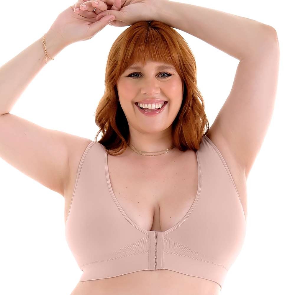Sutiã Fecho Frontal com Bojo Removível sem Costura Blush Zee Rucci