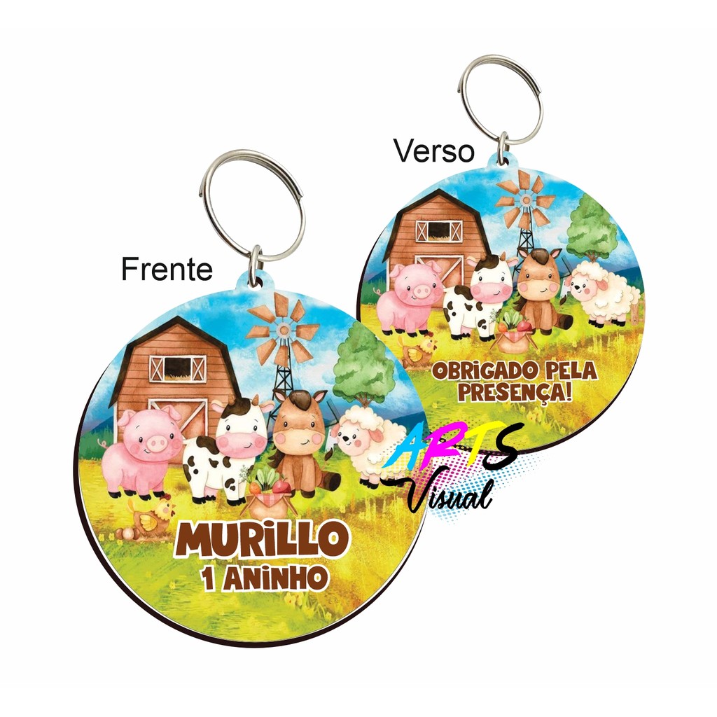 CHAVEIROS MDF LEMBRANCINHA ANIVESÁRIO MATERNIDADE FAZENDINHA