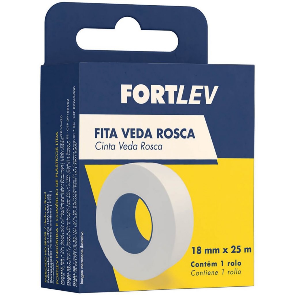 Fita Veda Rosca 18mm X 25m Fortlev - Home & Living