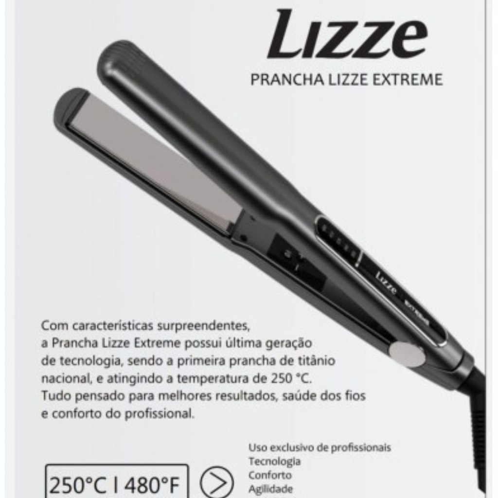 Prancha chapinha extreme Lizze original profissional 127v