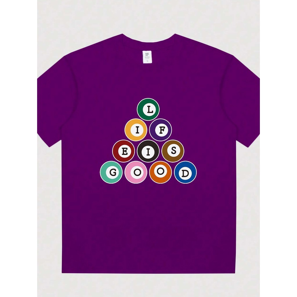 Camiseta Estampada Sinuca Oversized Casual Despojada Blusa Estilosa Streetwear Academia Fitness