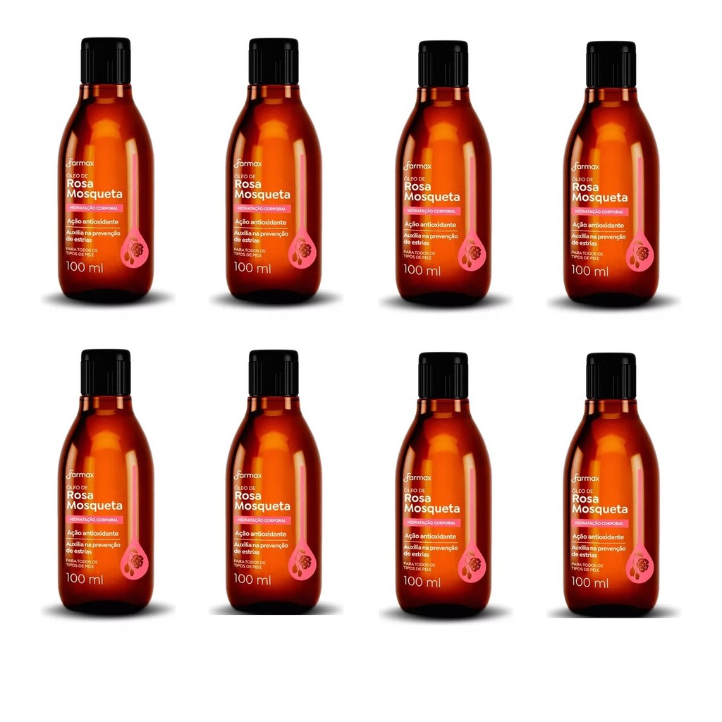 Oleo Capilar E Corporal Rosa Mosqueta 100ml Farmax Kit C/6