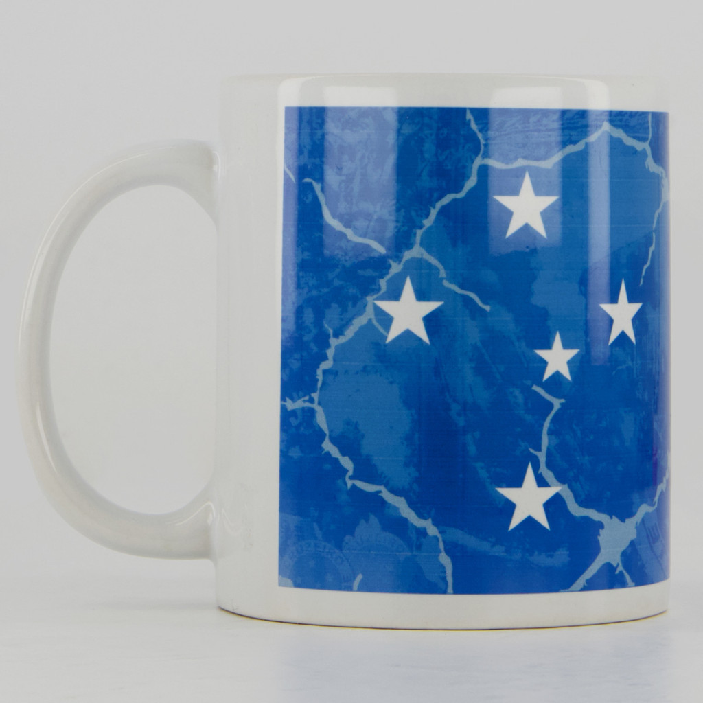 Caneca Cruzeiro Cerâmica Gabigol Azul e Branca em Oferta na Shopee