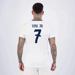 Camisa Real Madrid Vini Jr 7 Branca