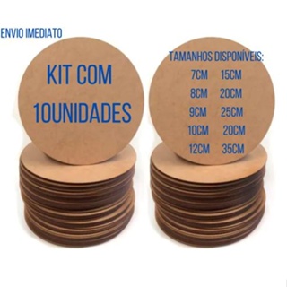 Kit 10 Sousplat 35cm Supla Soupla Suplat Mesa Posta Jogo Americano Artesanato Mdf cru Decorativo em Oferta na Shopee