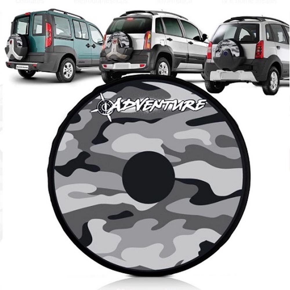 Capa de Estepe Idea/ Doblo Adventure Camuflada com Suporte Comix
