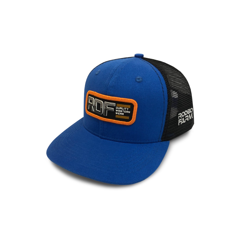 Boné Country Rodeo Farm Snapback Azul com Tela Preta