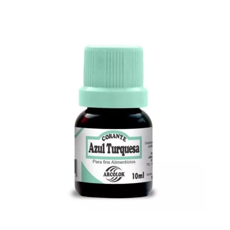 Corante Liquido Azul Turquesa 10ml Arcolor - Rizzo Distribuidora em Oferta na Shopee