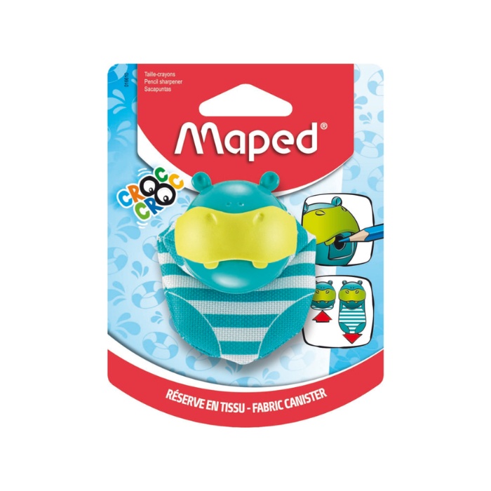 Apontador Escola Infantil Croc Croc Hipopótamo 1 Furo Maped