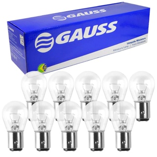 10 Lâmpada Gauss Miniatura Incolor 21/5w 24v Bay15d 2 Polos em Oferta na Shopee