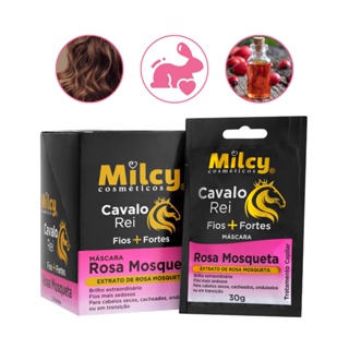 Mascara Capilar Rosa Mosqueta Brilho Cavalo Rei Milcy 30g em Oferta na Shopee