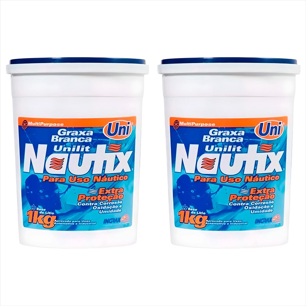 Graxa Branca 1kg Contra Corrosão Oxidação E Umidade Kit C/2