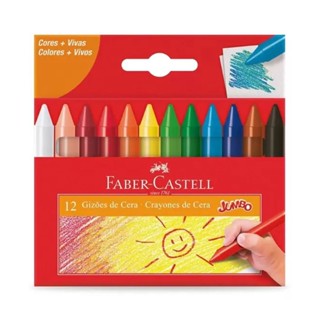 Gizão de cera 141112 com 12 cores Faber-Castell