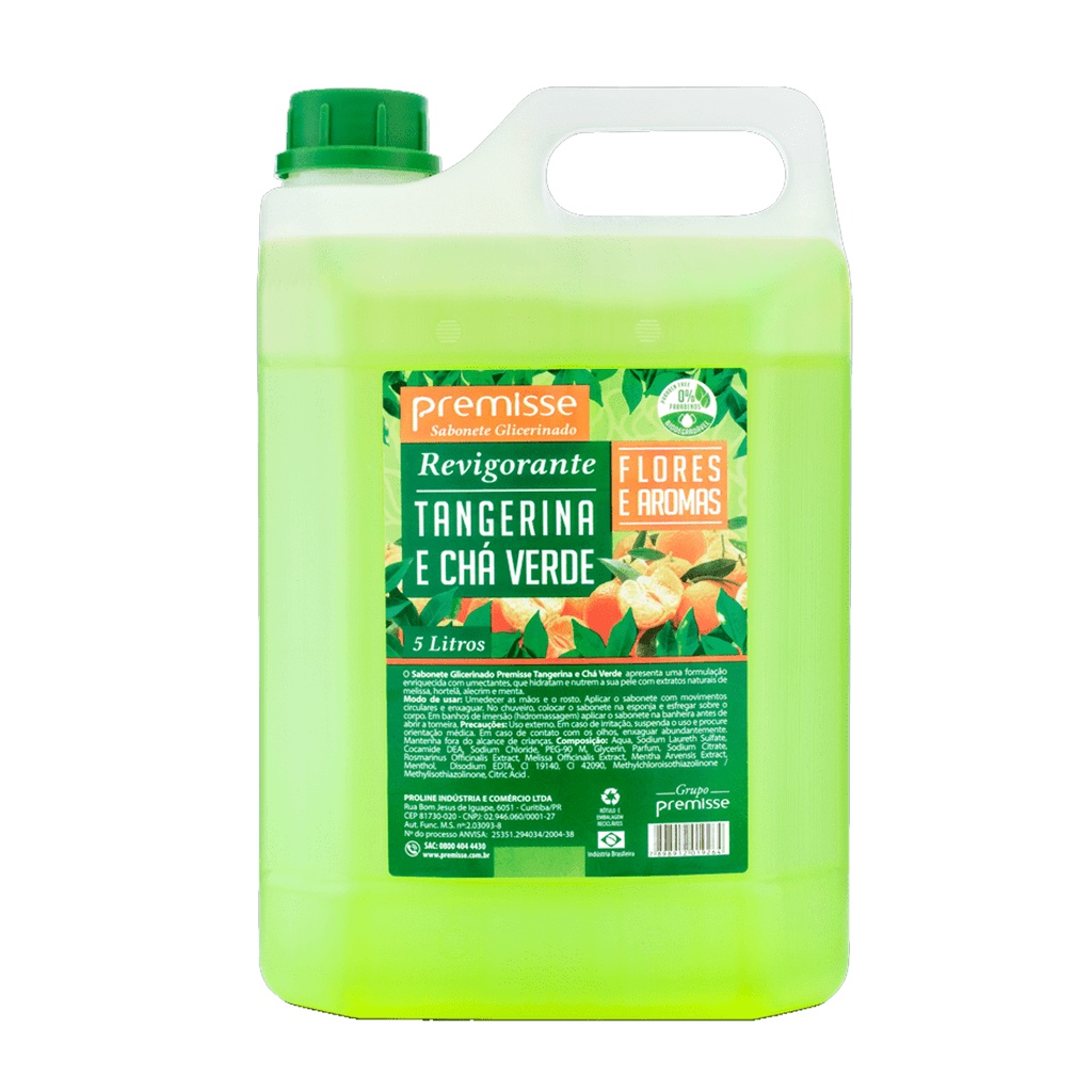 Sabonete Líquido Tangerina e Chá Verde 5L Premisse em Oferta na Shopee