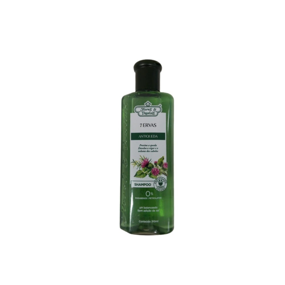Shampoo Flores E Vegetais Antiqueda Sete Ervas 300Ml em Oferta na Shopee