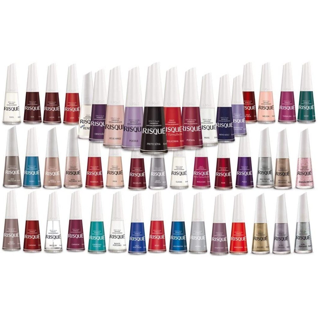 Kit 12 Esmaltes Risqué O Mais Vendido Hipoalergenicos