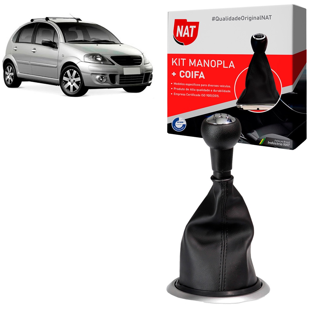 Manopla + Coifa Citroen C3 Ano 2004 Até 2012 em Oferta na Shopee