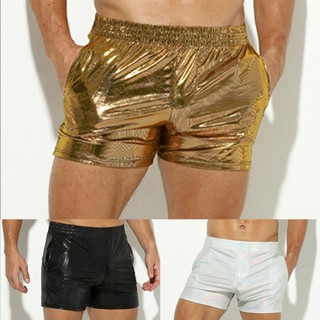 2023 Nova Coleção Homens molhados olhar falso couro shorts bolsa boxer briefs clubwear roupa interior calças quentes roupas de alta qualidade