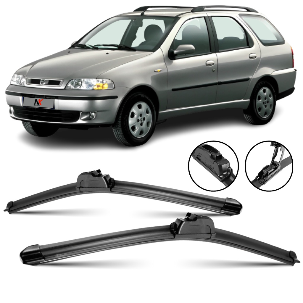 Par Palheta Limpador Parabrisa 22" 18" Palio Weekend 2001 á 2003 em Oferta na Shopee