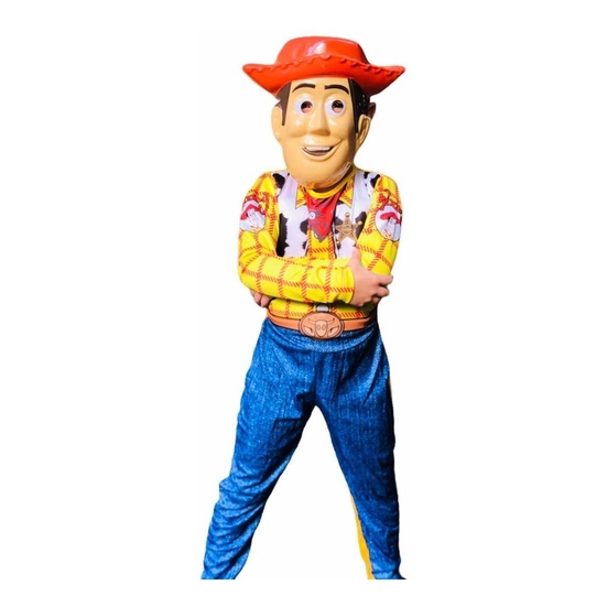 Fantasia Do Woody Toy Story Cowboy Xerife Longa Com PLASTICO