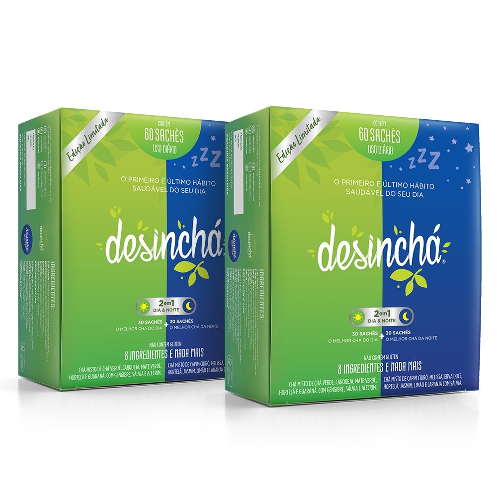 Kit 02 Chá Desinchá Misto