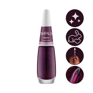 Esmalte Impala A Cor da Moda 4 Perolado Dizeres Roxo Vinho