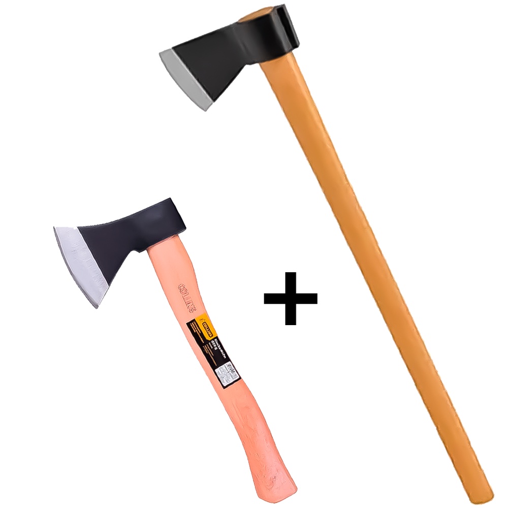 Kit Machadinha + Machado Lenhador Esterito 1.1/3,5 Libras C Cabo Collins Corta Madeira Tora Lenha em Oferta na Shopee