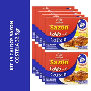 Kit 15 Caldos Sazon Costela 32,5Gr