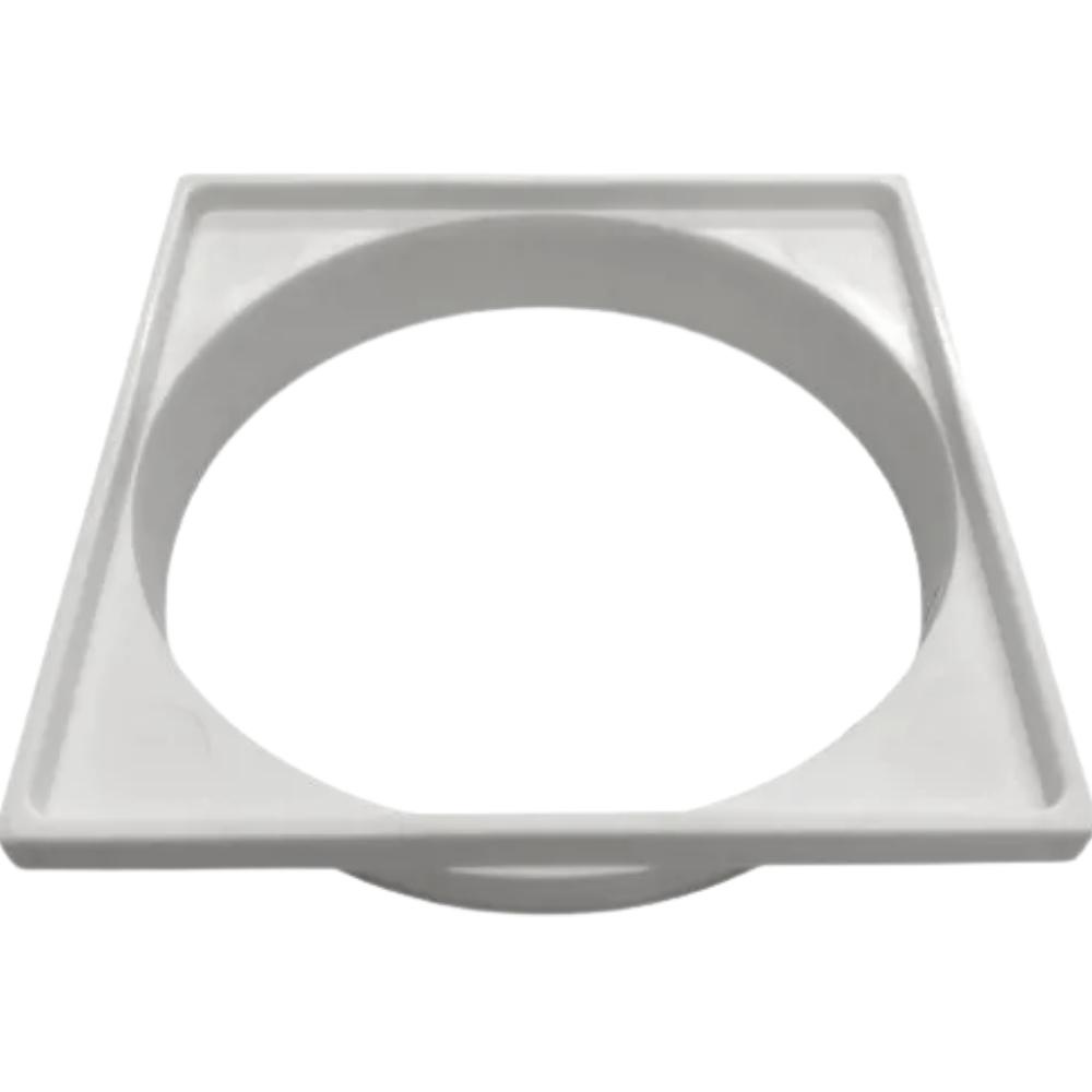 Porta Grelha Quadrada Para Caixa Ralo PVC Branco Áreas Banheiros Cozinhas De 15x15 Cm DN 150mm Tigre