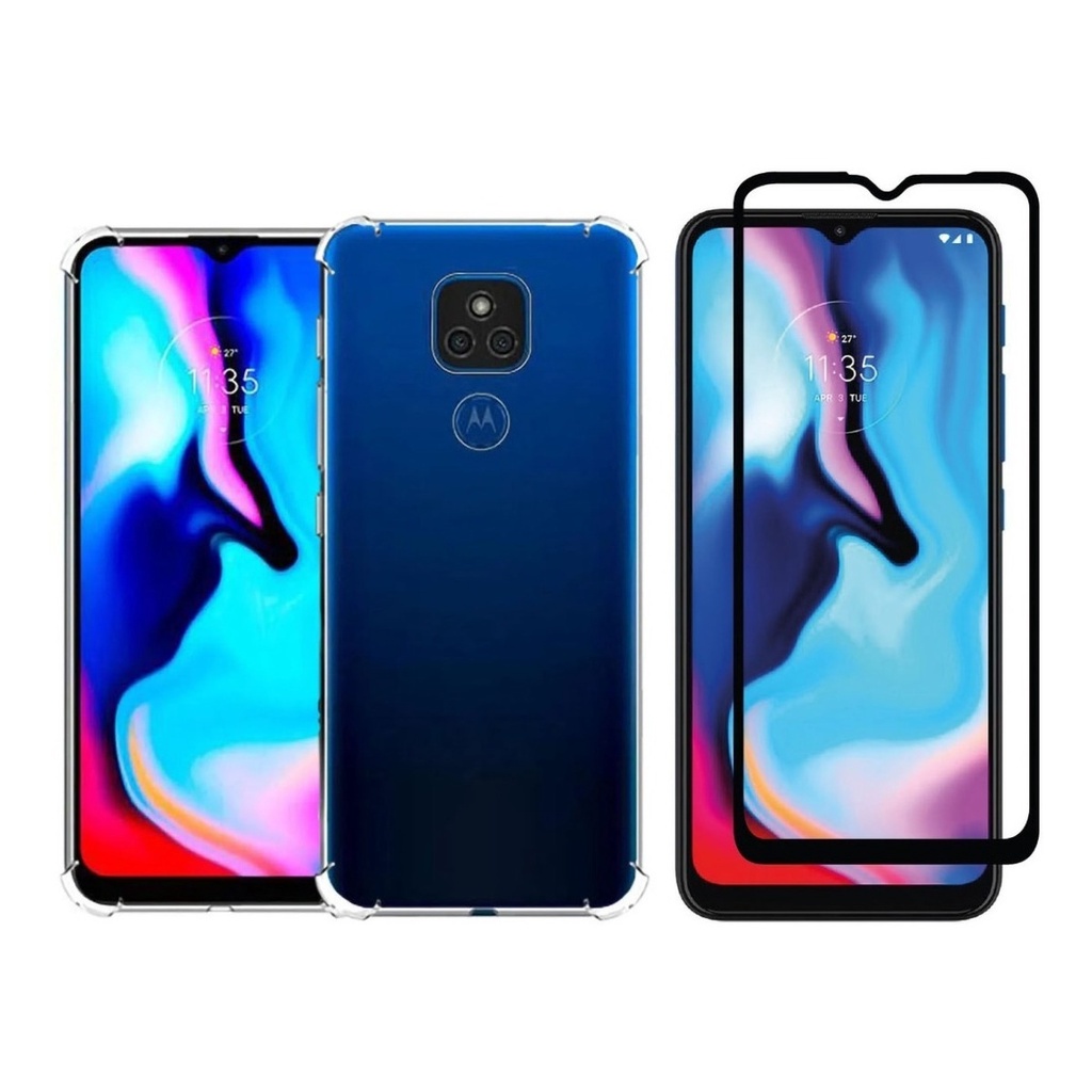 Capa Case Capinha Para Moto E7 Plus + Película 3d Vidro Temperado