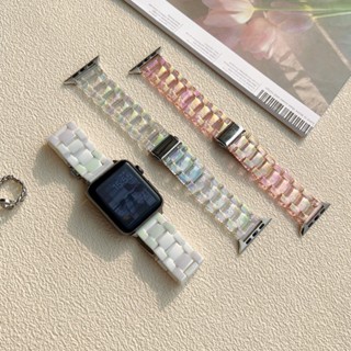 Faixa Transparente A Laser Arco-Íris Para Relógio 7 41mm 38/40/42/44/45 Pulseira Glaciar Mulher Iwatch/SE/8/7/6/5/4/3/2/1
