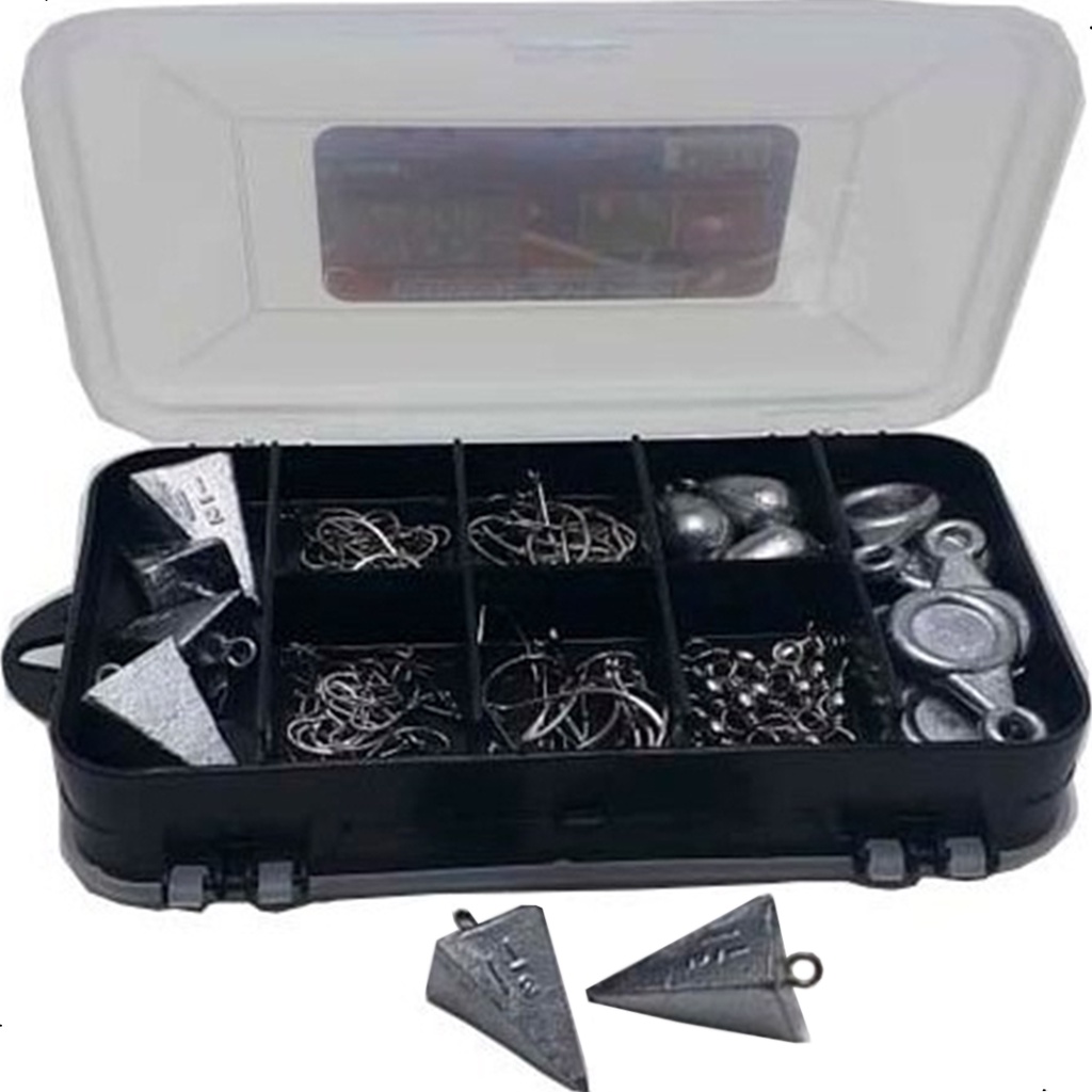 Kit Maleta Anzóis Chumbada Para Pesca Na Praia E Girador em Oferta na Shopee