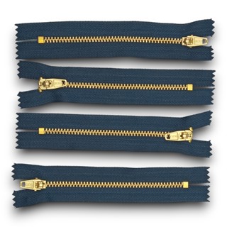 ZÍPER METAL FIXO Nº5 15 CM - 10 UND - AZUL MARINHO